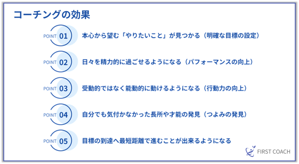  【図解で解説】コーチングで得られる5つの効果とは？どんな人が受けるべきかを徹底解説！