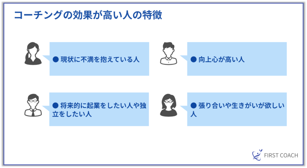 コーチングの効果が高い人の特徴-1024x561 【図解で解説】コーチングで得られる5つの効果とは？どんな人が受けるべきかを徹底解説！